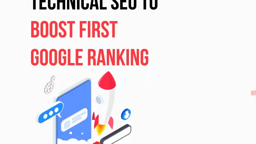 Flowchart illustrating how technical SEO and an optimized website structure contribute to achieving first-page rankings on search engines.