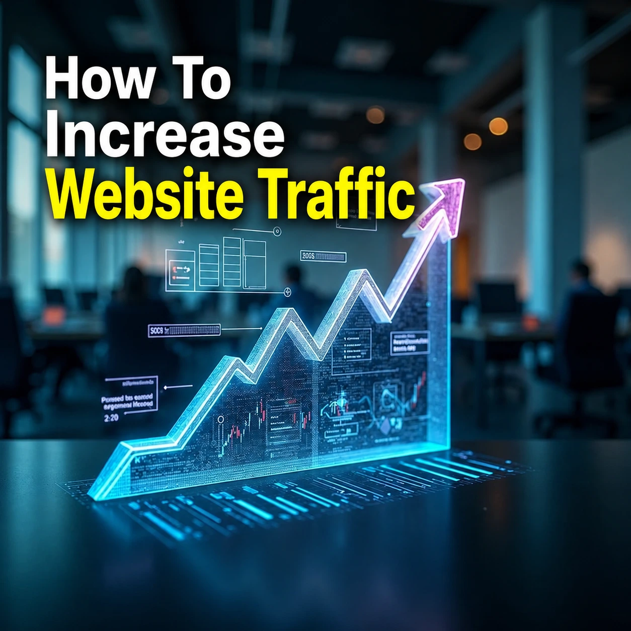 Website traffic analytics dashboard showing growth trends and user sources.
